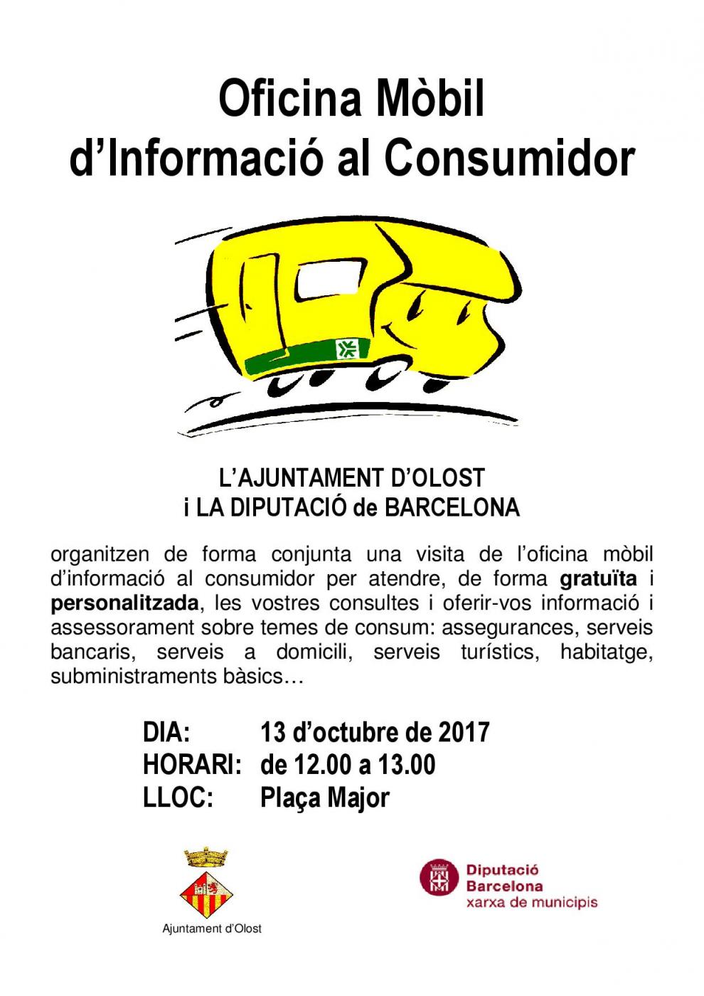 Visita de l'Oficina Mòbil d'Atenció al Consumidor de la Diputació de Barcelona